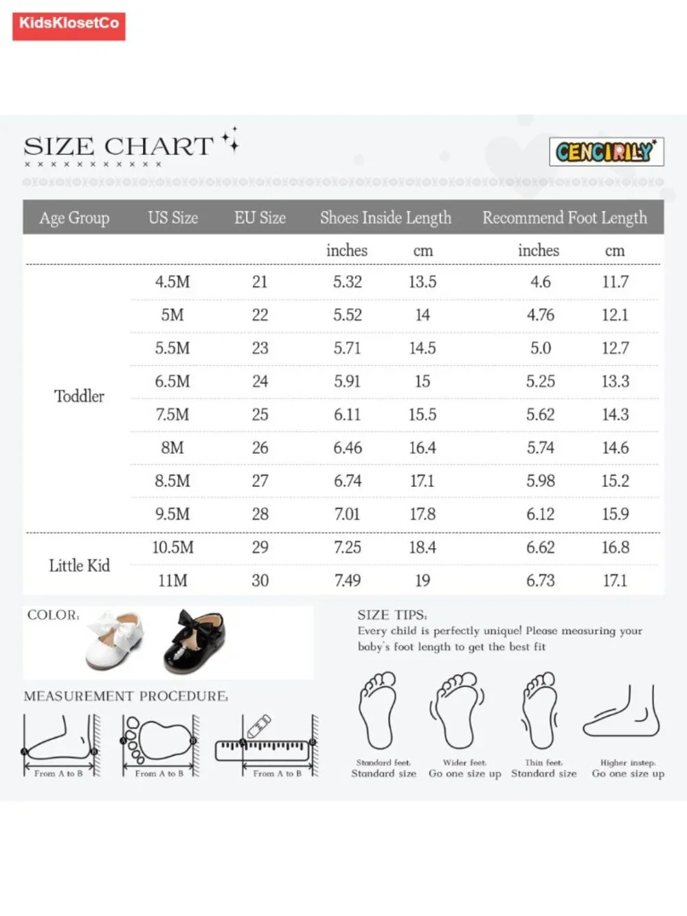 Toddler Girls Mary Jane Flats Dress Shoes PU Leather Breathable Cushioned